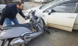 Otomobil ile Motosiklet Çarpıştı; 1 Kişi Yaralandı