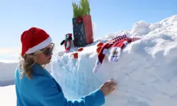 Yılbaşında Kar Üzerine Yeni Yıl Mesajları Yazıldı