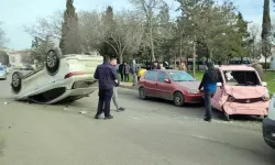 Elektrikli Araç Takla Attı, Sürücü Yara Almadan Çıktı! Emniyet Kemeri Mucizesi