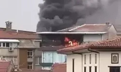 İş Merkezinin Çatı Katında Yangın Paniği