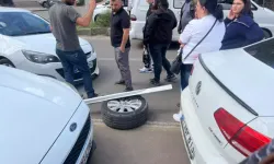 Tekerleği Kopan Araç Trafiği Aksattı