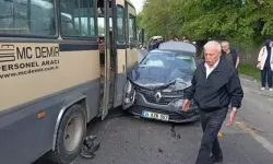 İşçi Servisi Kaza Yaptı: 14 Kişi Yaralandı