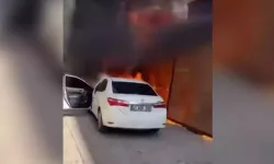 Porselen Dükkânında Çıkan Yangın İş Yerini ve Otomobili Kül Etti