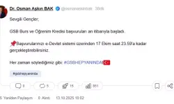 GSB 2025-2026 Burs ve Kredi Başvuruları Başladı: Son Tarih 17 Ekim