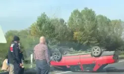 Takla Atan Otomobilin Sürücüsü Hafif Yaralandı