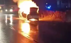 Park Halindeki Otomobil Yanarak Kullanılamaz Hale Geldi