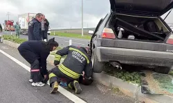 Çorlu-Tekirdağ Çevre Yolunda Kaza: Otomobil Takla Attı
