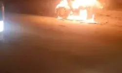 Batman’da Park Halindeki Otomobil Alev Aldı