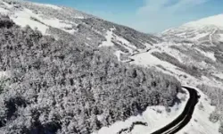 Ödemiş’te Yüksek Kesimler Beyaza Büründü