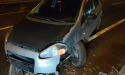 Yola Düşen Yatağa Çarpan Sürücü Yaralandı