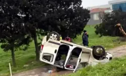 Ergene’de Otomobil Takla Attı: Sürücü Yaralandı