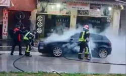 Osmaniye’de Seyir Halindeki Araç Yandı