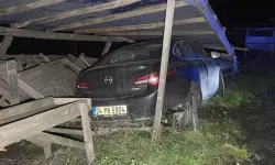 Alkollü Sürücü Meyve Tezgahına Çarptı