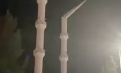 Isparta’da 2 Minarenin Alemi Rüzgarda Yıkıldı
