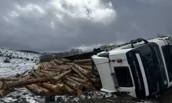 TIR Devrildi, Sürücü İtfaiye Tarafından Kurtarıldı