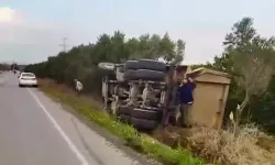 Toprakkale’de Devrilen Kamyonun Sürücüsü Yaralandı