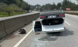 Kestel’de Bariyerlere Çarpan Otomobil Takla Attı: 2 Yaralı