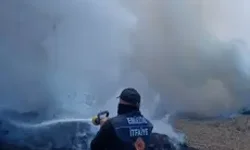 Bolvadin OSB’de Kamış Tesisinde Yangın çıktı