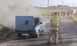 Seyir Halindeki Otomobil Alev Aldı, Sürücü Yaralandı