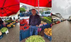 Erbaa’da Aniden Bastıran Sağanak Pazarı Vurdu: Esnaf Araçlara Sığındı!