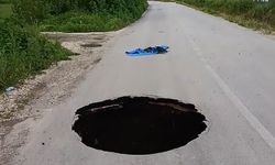 Tokat'ta Sağanak Nedeniyle Yol Çöktü