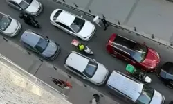 Zincirleme Kaza Sonrası Gergin Anlar: Sürücüye Yumruklu Tepki