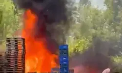 Bartın'da Sebze Halinde Yangın Çıktı