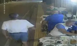 2 Kişinin, Hesabı Ödemeden Restorandan Kaçtığı Anlar Kamerada