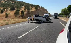 Mardin’de Takla Atan Otomobilin Sürücüsü Yaralandı
