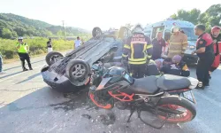 Otomobille Motosikletin Çarptığı Kazada Yaralanan C. Kurtarılamadı