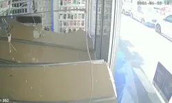 İş Yerinin Asma Tavanının Çöktüğü Anlar Kamerada