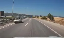 Otomobiliyle Ters Şeritte İlerleyen Sürücü Trafiği Tehlikeye Attı