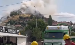 Turhal Kalesi'nde Yangın Alevler Tarihi Yapının Etrafını Sardı!