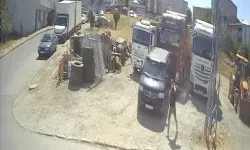 Avcılar'da Park Halindeki Kamyonlardan Hırsızlık Kamerada