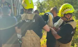 Yoldan Çıkıp 50 Metre Yuvarlanan Motosikletin Sürücüsü Yaralandı