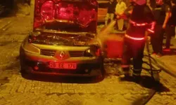 Batman’da Park Halindeki Otomobil Yandı