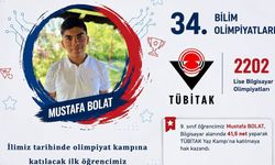 Erbaa’da Tarihi Başarı: Mustafa Bolat TÜBİTAK Olimpiyat Kampı’nda!
