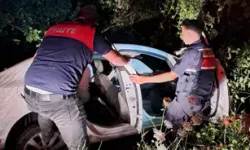 Cide'de Otomobil Şarampole Yuvarlandı: 1 Yaralı