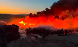 Mardin’de Lastik Geri Dönüşüm Tesisinde Yangın
