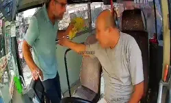 Otobüs Şoförü İle Otomobil Sürücüsü Arasındaki Tartışma Kamerada
