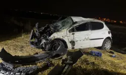 Mardin'de Tarlaya Devrilen Otomobilin Sürücüsü Ağır Yaralandı