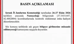 Şırnak'ta Kontrollü Mühimmat İmha Faaliyeti Gerçekleştirilecek