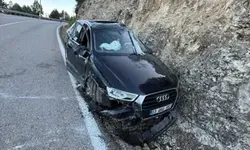 Şarampole Savrulan Otomobilin Sürücüsü Yaralandı