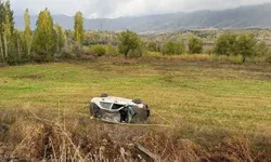 Otomobil Şarampole Devrildi; 2 Yaralı