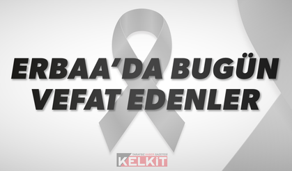 Erbaa'da Bugün (15.12.2025) Vefat Edenler