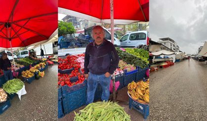 Erbaa’da Aniden Bastıran Sağanak Pazarı Vurdu: Esnaf Araçlara Sığındı!