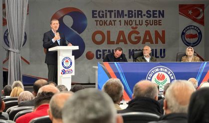 Eğitim-Bir-Sen Tokat 1 No’lu Şube'nin 8. Olağan Genel Kurulu’nda Şaban Ceylan Güven Tazeledi