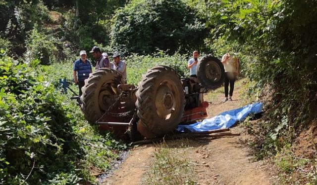 Erbaa'da Devrilen Traktörün Sürücüsü Öldü