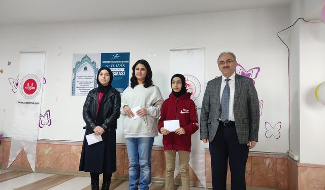 Erbaa’da Kırk Hadis Ezberleme Yarışması Finali Gerçekleştirildi