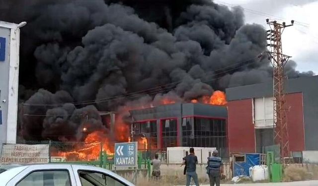 Tekirdağ'da Fabrika Yangını